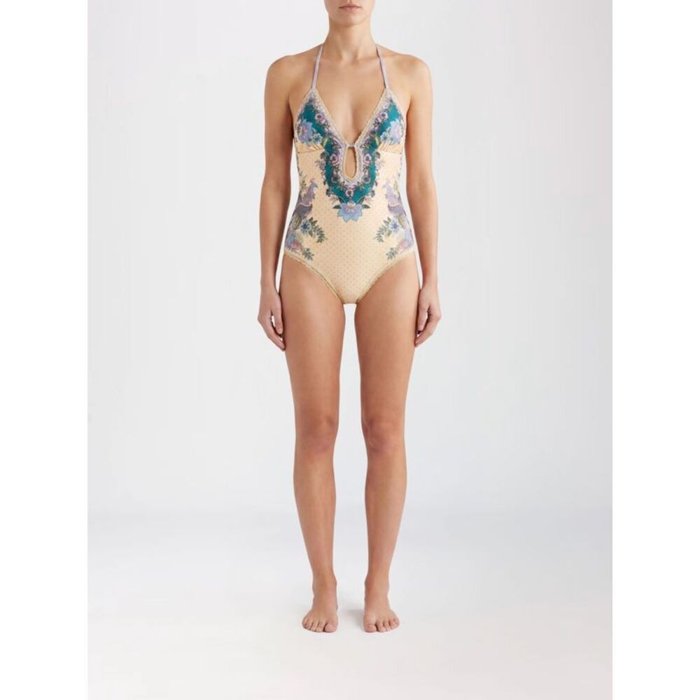 Zimmermann Women Floral Print One-Piece Swimsuit Zimmermann With Halter Neck